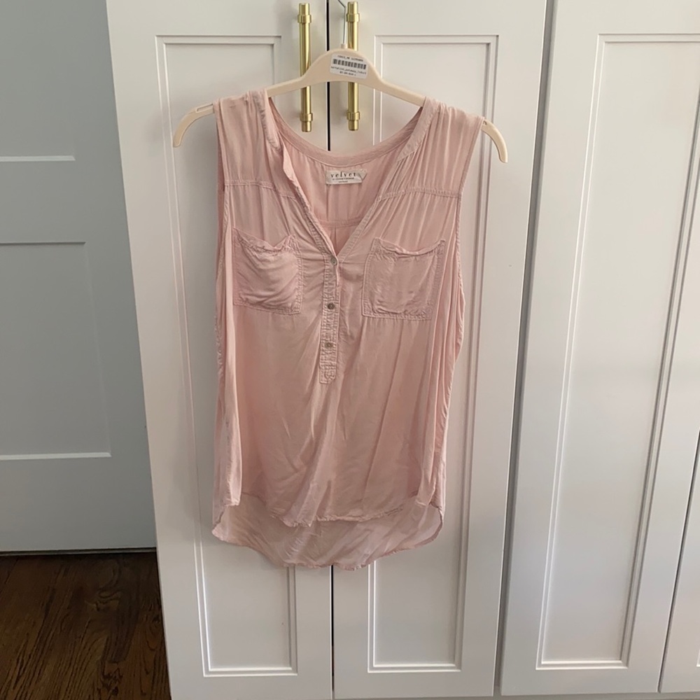velvet pink blouse